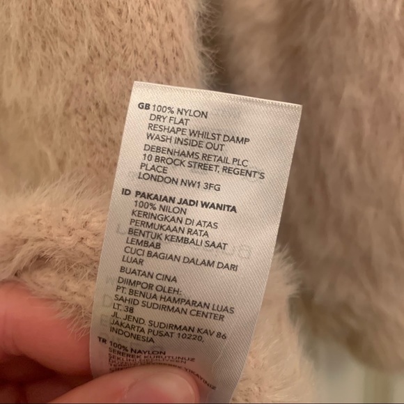 Red herring pink eye lash cozy 3/4 sleeve pullover sweater - Picture 4 of 5